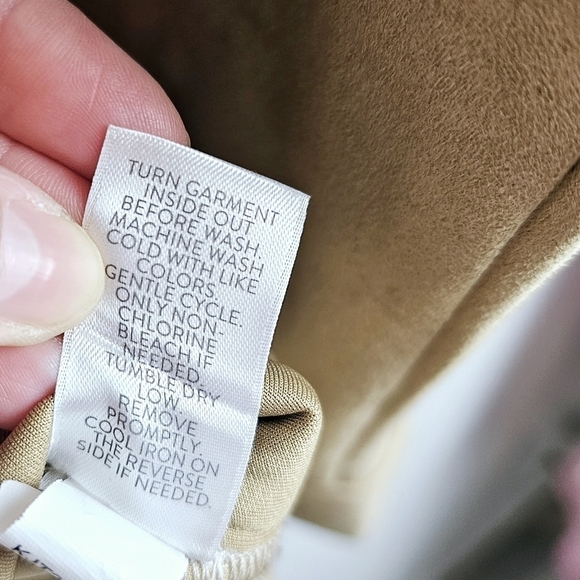 J. Jill Wearever Collection Tan Faux Suede Shirt Shacket, size XL - Picture 10 of 10